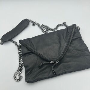 Moss Copenhagen Black Leather Crossbody / Clutch
